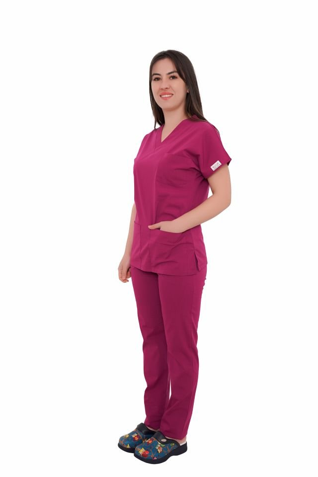 Unisex Cerrahi Takımlar Vişne - XXS