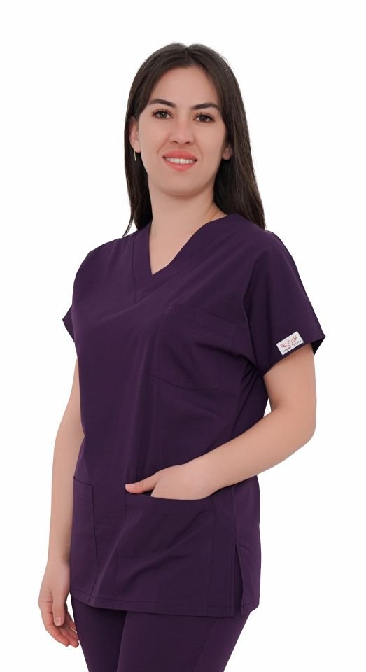 Unisex Cerrahi Takımlar Koyu Mor - S