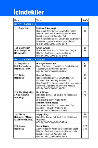 BAĞIMLILIK VE BAĞIMLILIKLA MÜCADELE Koruma, Önleme, Tedavi ve Rehabilitasyon Yönüyle