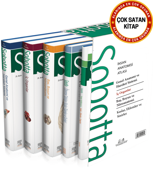 Sobotta İnsan Anatomisi Atlası Seti 4 Cilt ( 25. En Son Baskı - Türkçe 13. En Son Baskı)